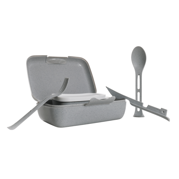 Lunchbox mit Besteck der Uni Hohenheim