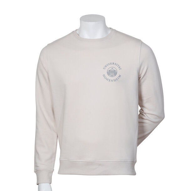 White sweatshirt with organic cotton