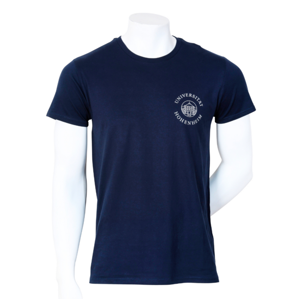 Dunkelblaues T-Shirt Unisex der Uni Hohenheim