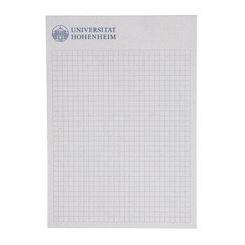 Writing pad A5 of the Uni Hohenheim