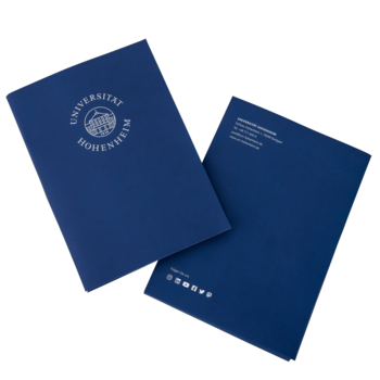 Conference cardboard folders 10mm of the Uni Hohenheim