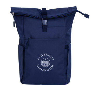 Blauer Rucksack der Uni Hohenheim