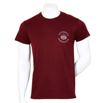 Burgunder-farbenes T-Shirt Unisex der Uni Hohenheim