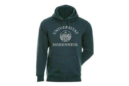 Green organic hooded sweatshirt unisex from the University of Hohenheim