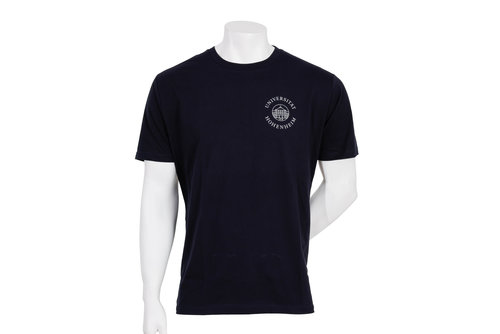 Navy blaues Baumwoll-T-Shirt der Universität Hohenheim